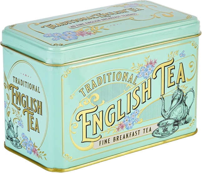 80g/40 Teabags English Breakfast Vintage Victorian Mint Green