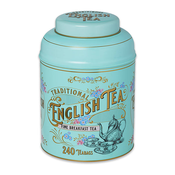 480g/240 Teabags English Breakfast Blend Vintage Victorian Mint Green