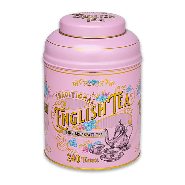 480g/240 Teabags English Breakfast Vintage Victorian Rose Pink