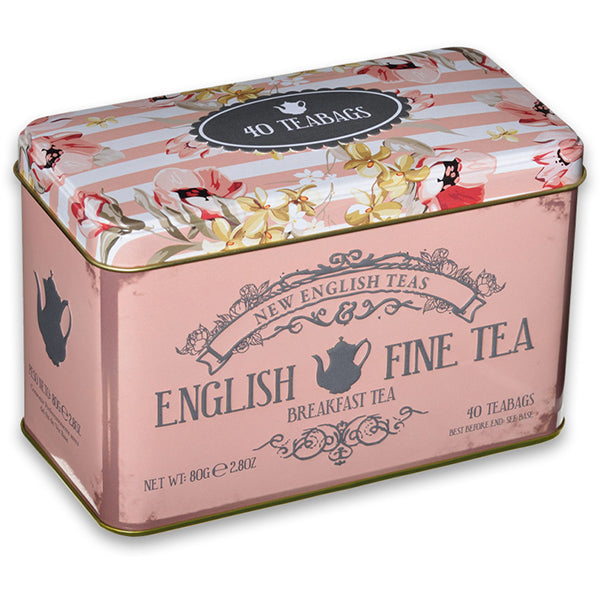 80g/40 Teabags English Breakfast Floral Pink
