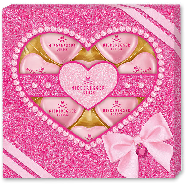 125g/10 Praline Hearts Marc de Champagne Wh.