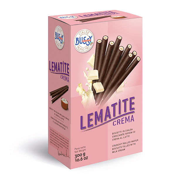 300g/28 Dark Chocolate Rolled Wafer Biscuits w. Milk Cream
