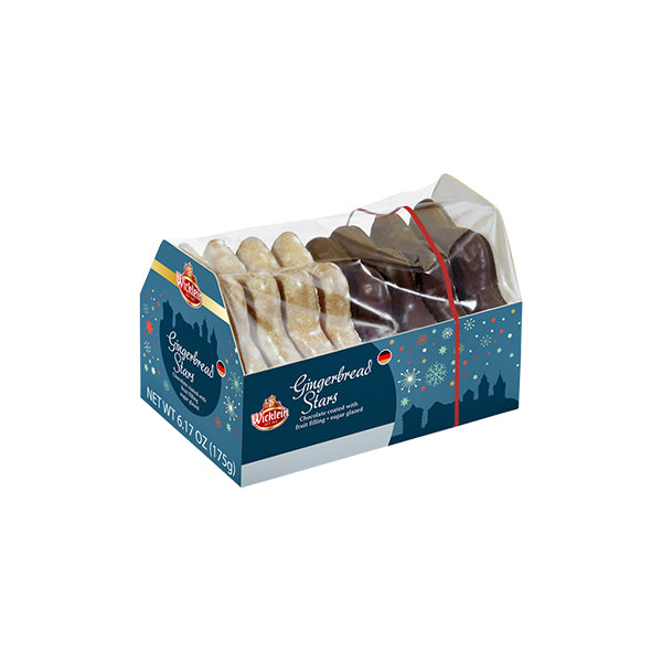 175g Gingerbread Stars Sugar Glazed Chocolate w. Fruit Asstd