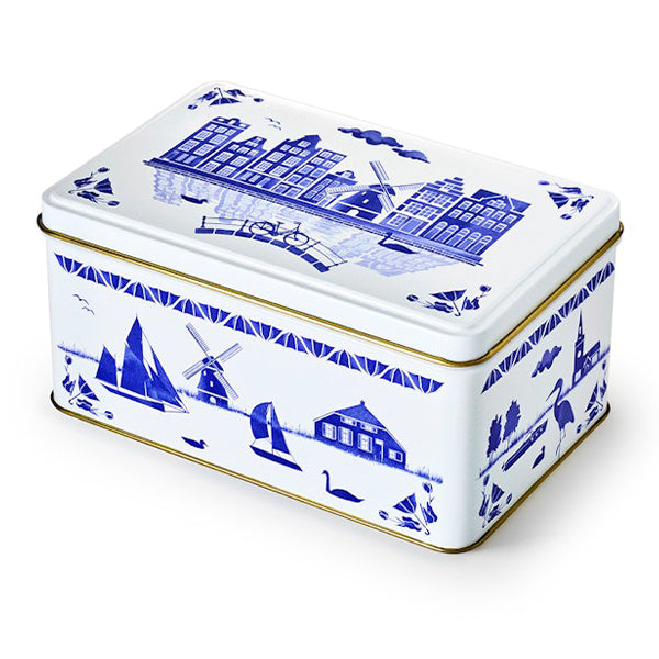 450gm Delft Blue Tin w. Speculaas