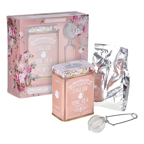 125g L/L Tea English Breakfast Vintage Floral w. Infuser