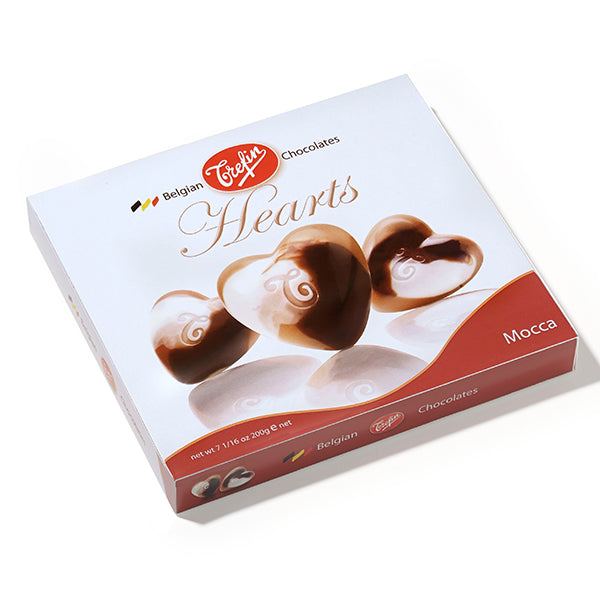 200g Chocolate Hearts w. Coffee Cream Mk