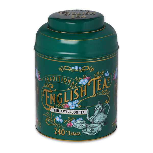 480g/240 Teabags English Afternoon Blend Vintage Victorian Bottle Green