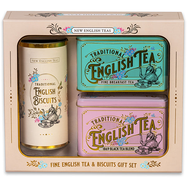 360g/2x80g Tea & 200g Biscuits Vintage Victorian Gift Set