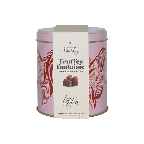 250g Truffles Fantaisie Raspberry Macaron Pink Tin