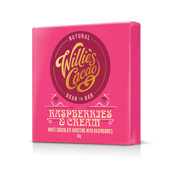 12x50g Bar Venezuelan El Blanco Raspberries & Cream Wh