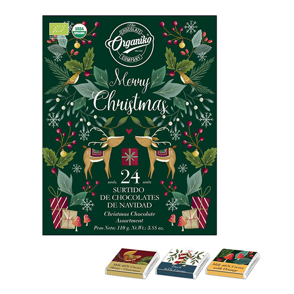 110g/24 Christmas Chocolate Assortment Mk/Dk