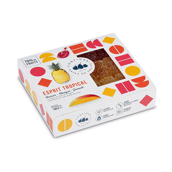 140g Fruit Jellies Tropical 70% 3 Asstd