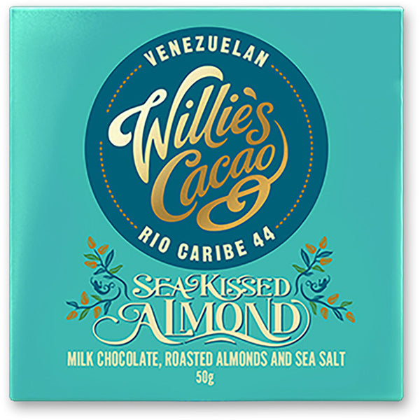12x50g Bar Venezuelan Rio Caribe Almonds & Sea Salt 44%
