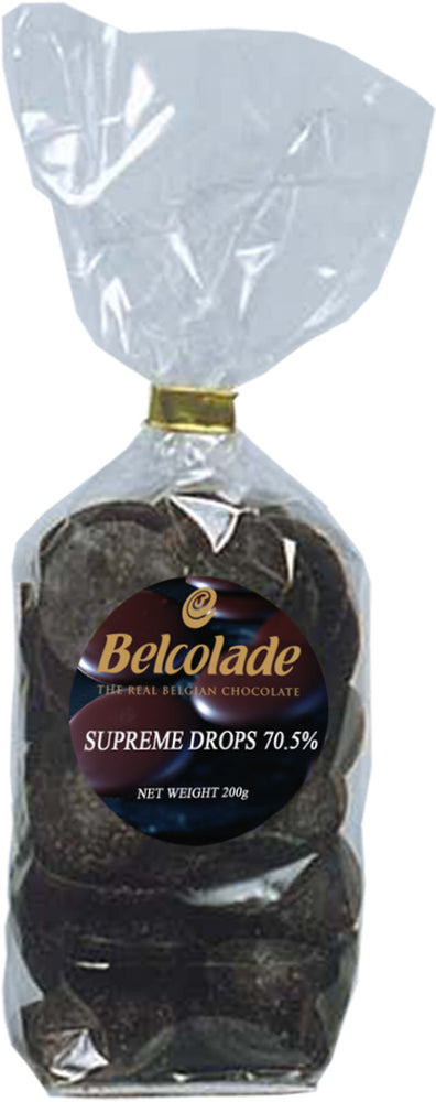 200g Belcol. Cook. Drops Supre. 70.5%