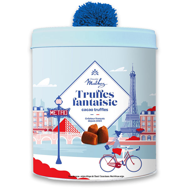 250g Truffles Fantaisie Natural Travel French Tin w. Pompom