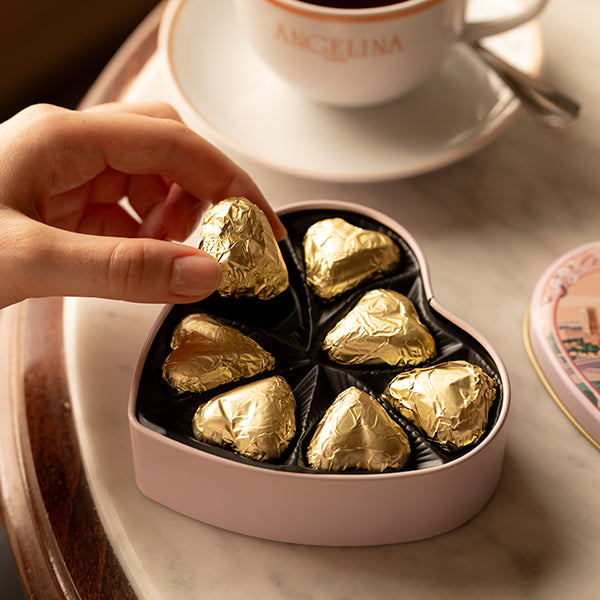 78g Chocolate Pralines in Heart Tin