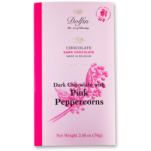 70g Bar Pink Peppercorns 60% Dk