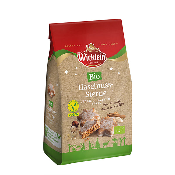 125g Organic Hazelnut Stars Vegan