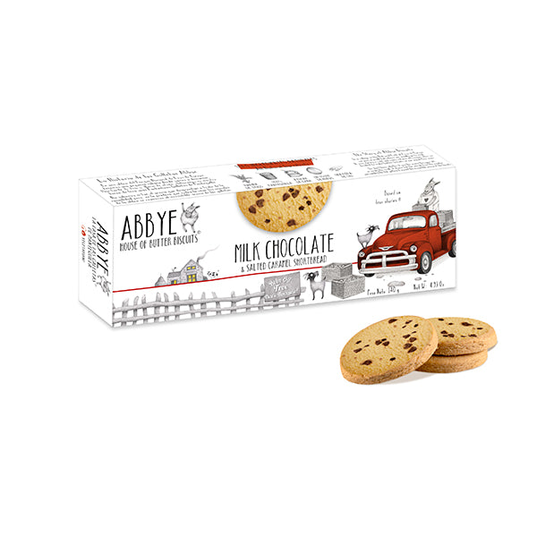 140g All Butter Biscuits w. Milk Chocolate Chips & Salted Caramel