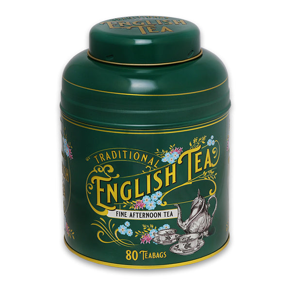 160g/80 Teabags English Afternoon Vintage Victorian Forest Green