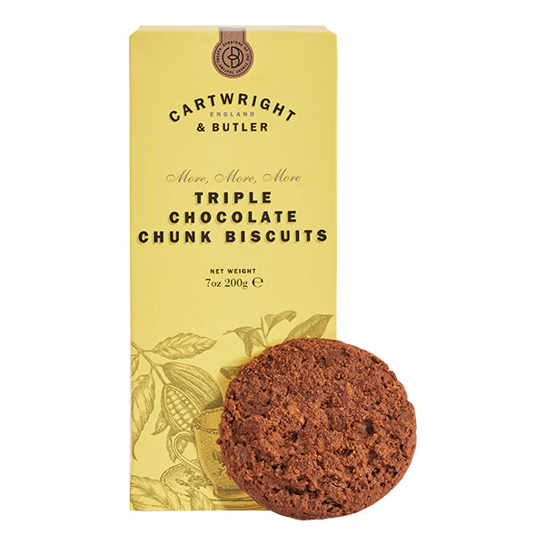 200g Triple Chocolate Chunk Biscuits in Carton