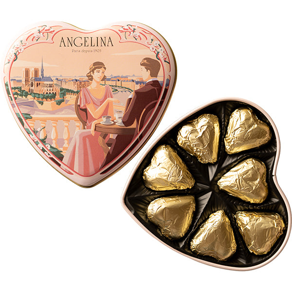 78g Chocolate Pralines in Heart Tin