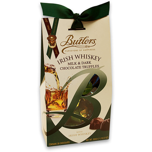 300g Twist Wrap Irish Whiskey Truffles Assorted Mk/Dk