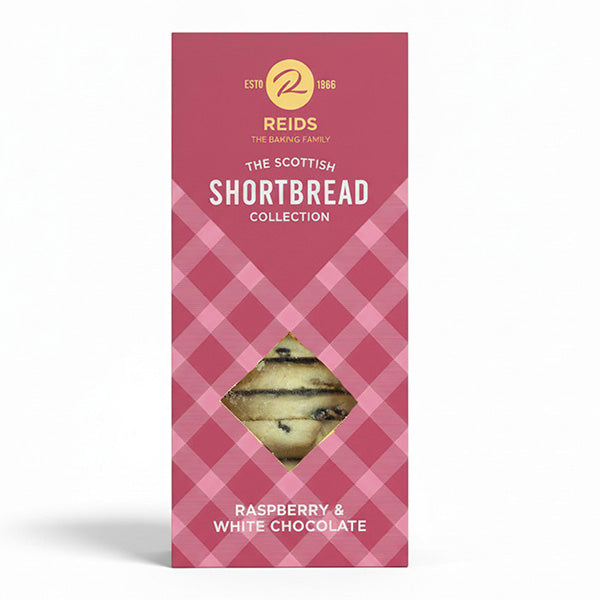 150g Raspberry & White Chocolate Shortbread