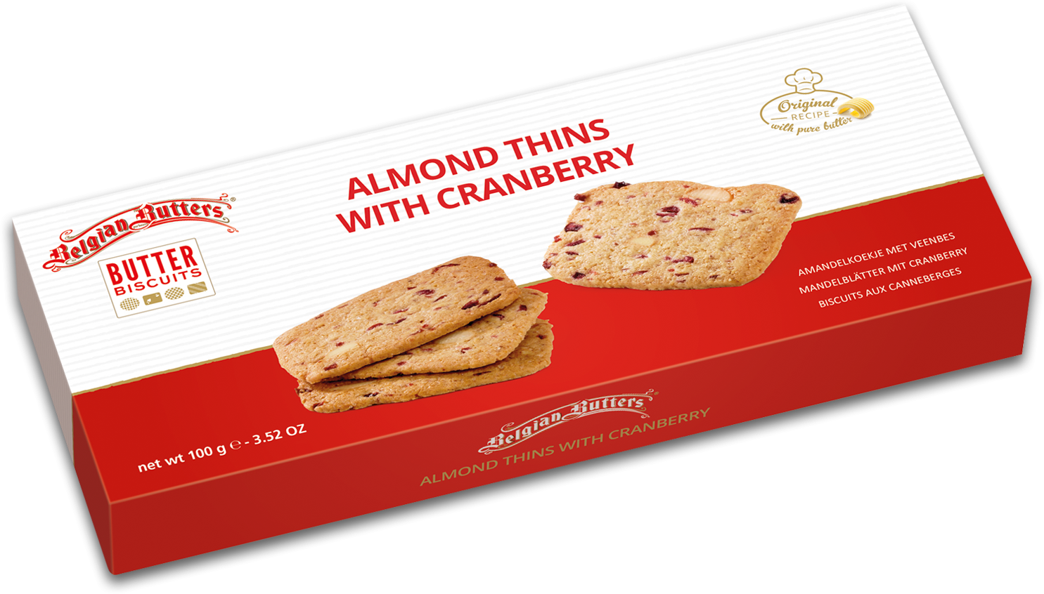 100g Butter Almond Thins w/Cranberry