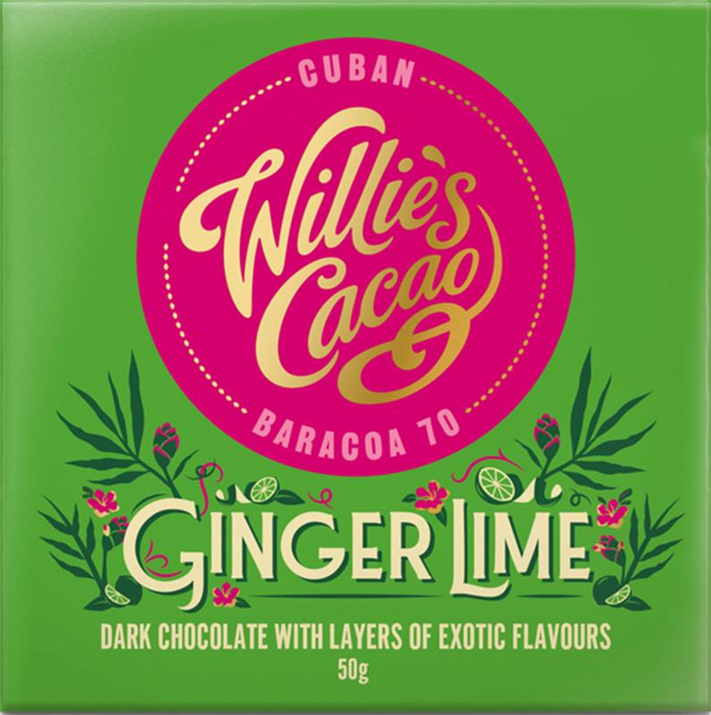 50g Bar Cuban Ginger & Lime 70%